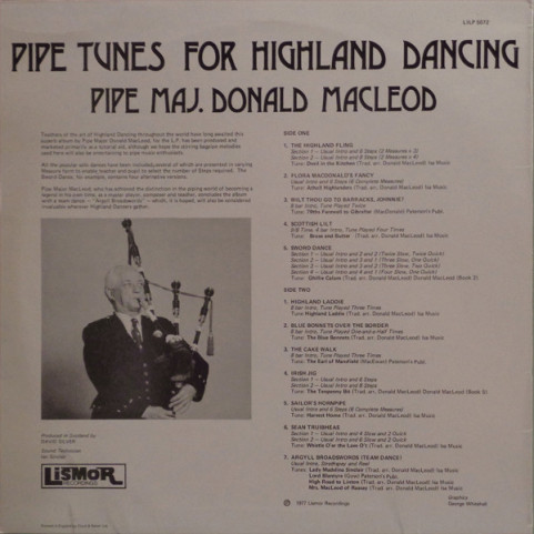 Donald MacLeod - Pipe Tunes For Highland Dancing (1977) [1LP]