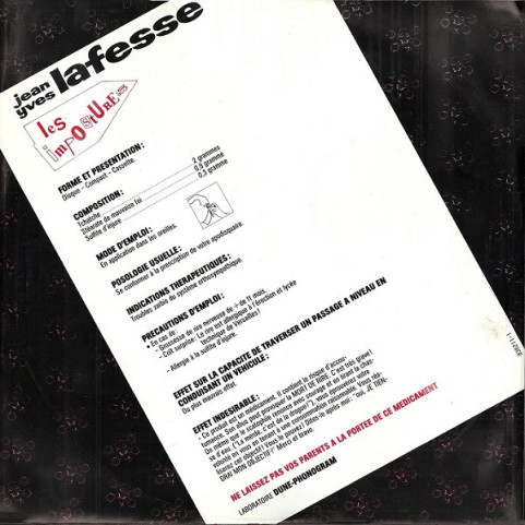 Jean-Yves Lafesse - Les Impostures Mort De Rire (1989) [1LP]