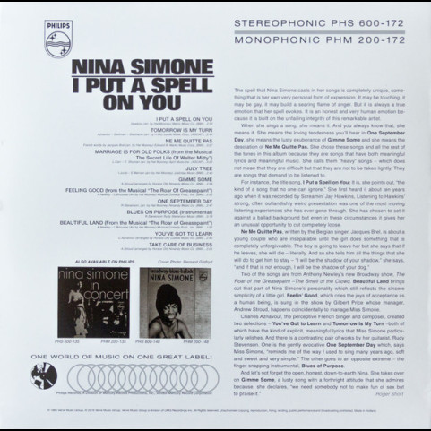 Nina Simone - I Put A Spell On You (2016) [1LP] 180g