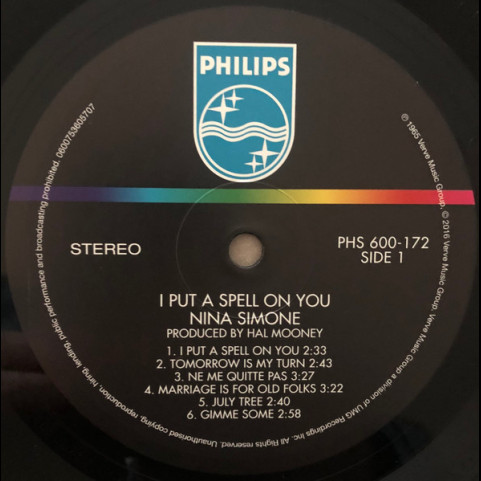 Nina Simone - I Put A Spell On You (2016) [1LP] 180g
