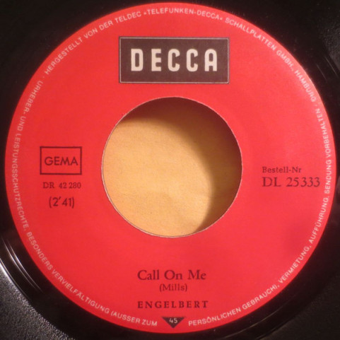 Engelbert Humperdinck - A Man Without Love (1968) [7"]