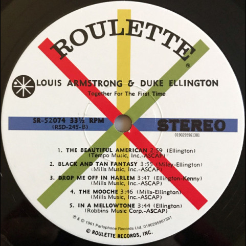 Louis Armstrong & Duke Ellington - Recording Together For The First Time (2016) [1LP] 180g