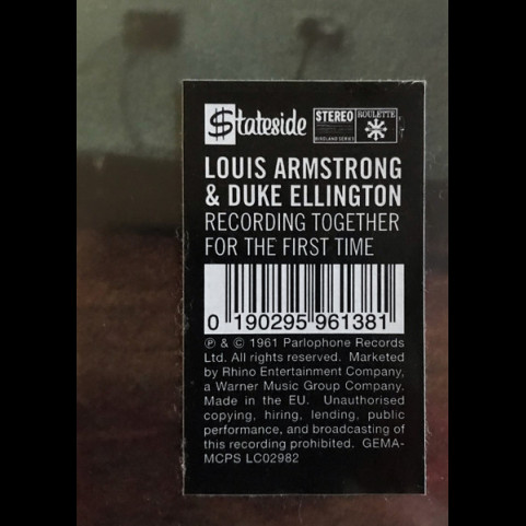 Louis Armstrong & Duke Ellington - Recording Together For The First Time (2016) [1LP] 180g