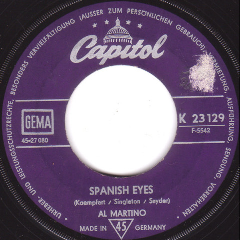 Al Martino - Spanish Eyes (1967) [7"]