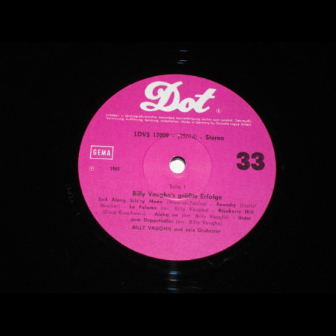 Billy Vaughn And His Orchestra - Billy Vaughn's Grösste Erfolge (1965) [1LP]