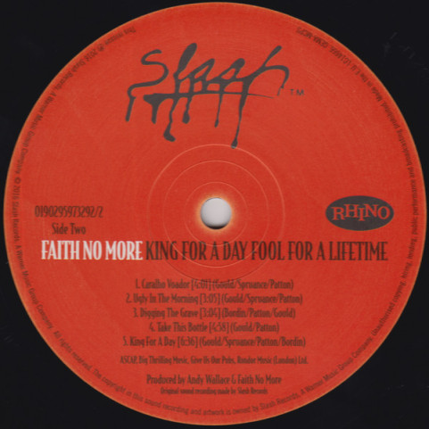 Faith No More - King For A Day Fool For A Lifetime (2016) [2LP] 180g