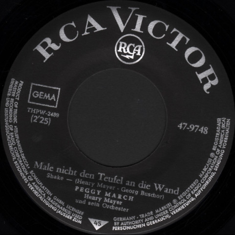 Peggy March - Male Nicht Den Teufel An Die Wand / Memories Of Heidelberg (1966) [7"]