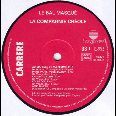La Compagnie Créole - Le Bal Masqué (1984) [1LP]