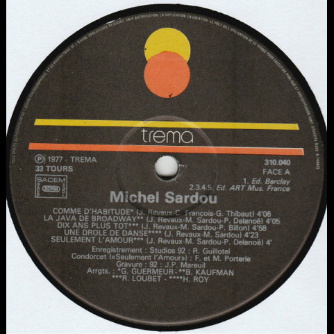 Michel Sardou - Sardou (1977) [1LP]