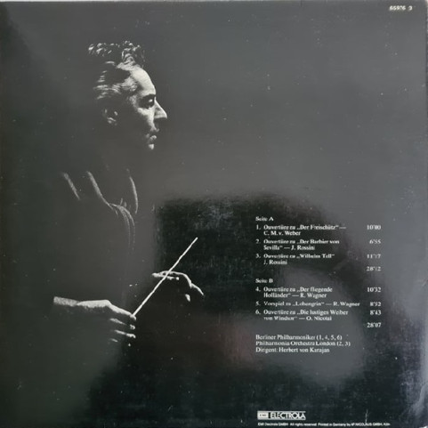 Herbert von Karajan - Herbert Von Karajan Dirgiert Berühmte Ouvertüren (1977) [1LP]