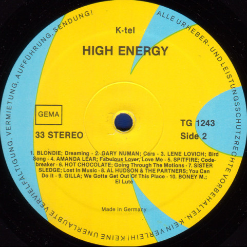 Various - High Energy (Top-Hits '80) (1979) [1LP]
