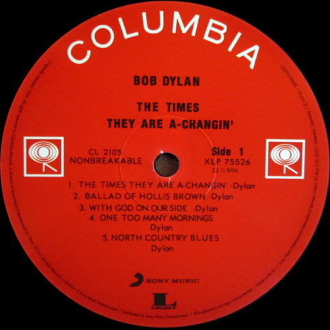 Bob Dylan - The Times They Are A-Changin' (2016) [1LP] 180g