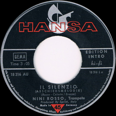 Nini Rosso - Il Silenzio (Abschiedsmelodie) / Der Clown (1965) [7"]