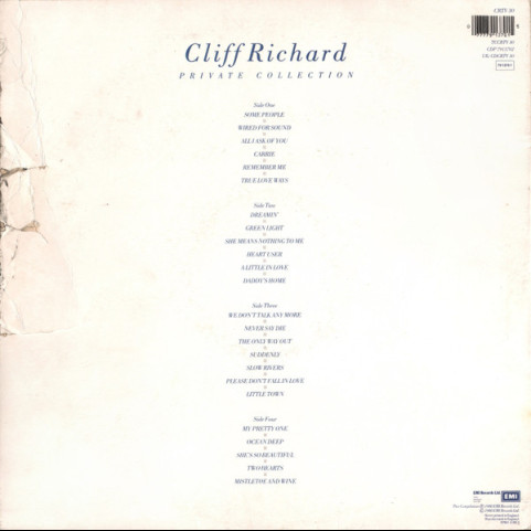 Cliff Richard - Private Collection (1979 - 1988) (1988) [2LP]