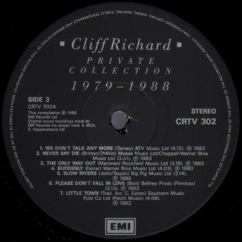 Cliff Richard - Private Collection (1979 - 1988) (1988) [2LP]
