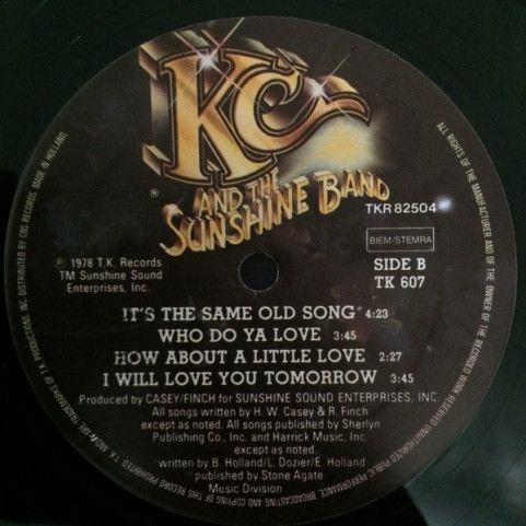 KC & The Sunshine Band - Who Do Ya (Love) (1978) [1LP]