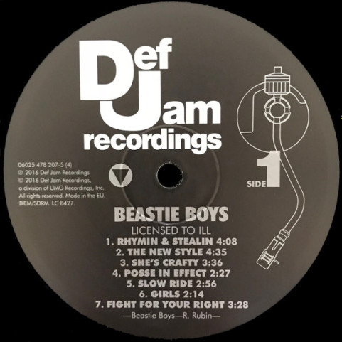 Beastie Boys - Licensed To Ill (2016) [1LP] 180g