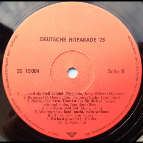 Unknown Artist - Deutsche Hitparade '75 (1975) [1LP]