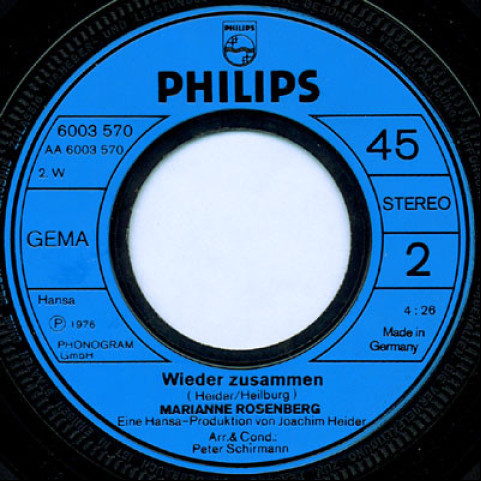 Marianne Rosenberg - Marleen (1976) [7"]