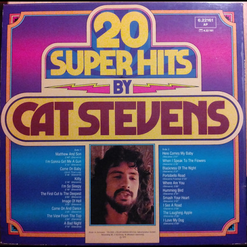 Cat Stevens - 20 Super Hits By Cat Stevens (1975) [1LP]