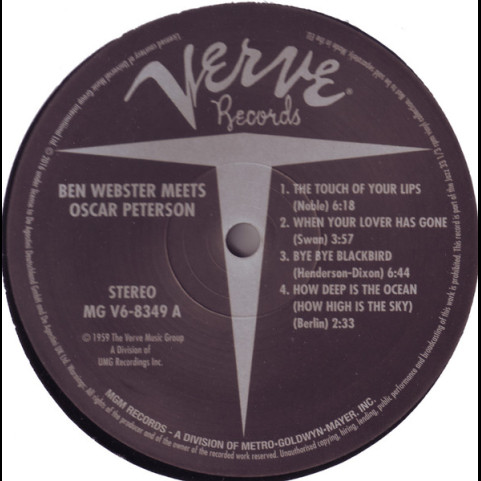 Ben Webster meets Oscar Peterson - Ben Webster Meets Oscar Peterson (2016) [1LP] 180g