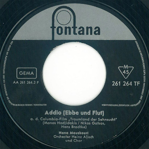 Nana Mouskouri - Weiße Rosen Aus Athen (1961) [7"]