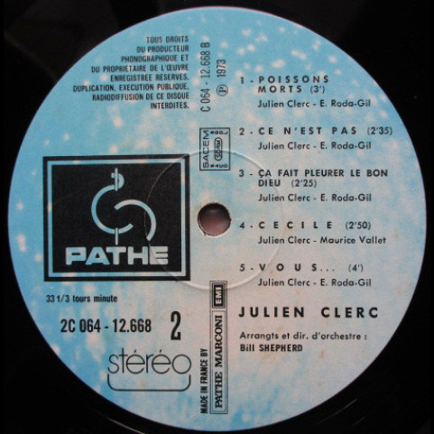 Julien Clerc - Julien (1973) [1LP]