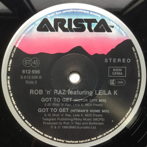 Rob 'N' Raz Featuring Leila K - Got To Get (1989) [12"]