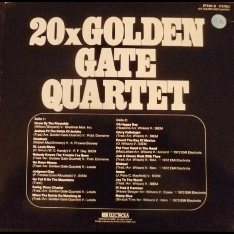 Golden Gate Quartet, The - 20x Golden Gate Quartet (1976) [1LP]