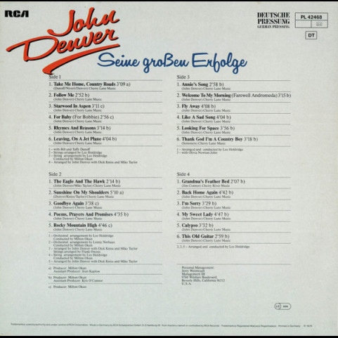 John Denver - Seine Großen Erfolge (1978) [2LP]