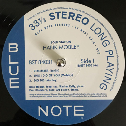 Hank Mobley - Soul Station (2016) [1LP] 180g