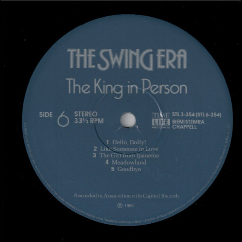 Various - The Swing Era  The King In Person (1984) [3LP] BOXSET
