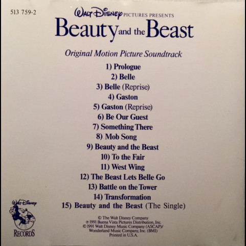 Alan Menken, Howard Ashman - Beauty And The Beast (Original Motion Picture Soundtrack) (1991) [1CD]