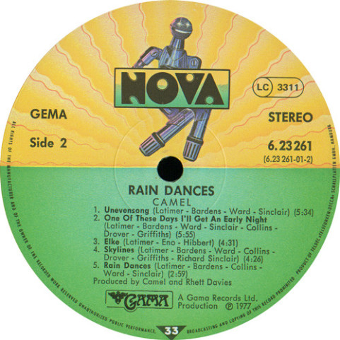 Camel - Rain Dances (1977) [1LP]