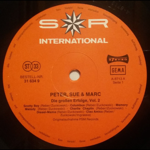 Peter, Sue & Marc - Die Grossen Erfolge Volume 2 [1LP]