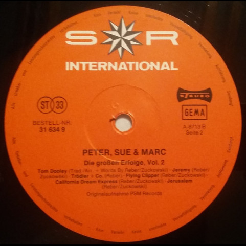 Peter, Sue & Marc - Die Grossen Erfolge Volume 2 [1LP]