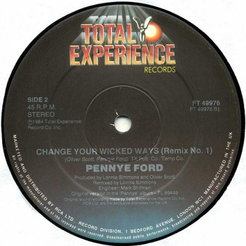 Penny Ford - Dangerous / Change Your Wicked Ways (1985) [12"]