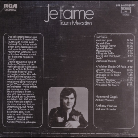 Orchester Anthony Ventura - Je T'Aime (Traum-Melodien) [1LP]