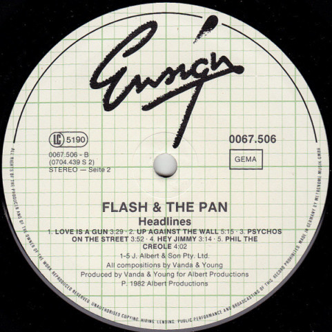 Flash & The Pan - Headlines (1982) [1LP]