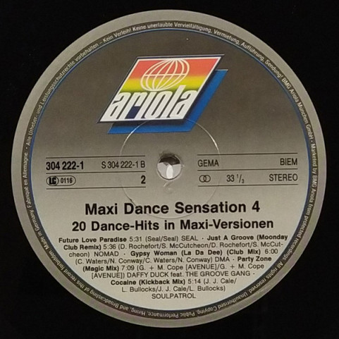 Various - Maxi Dance Sensation 4 (1991) [2LP]