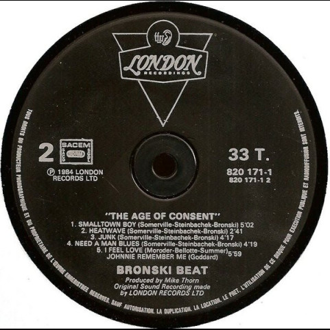 Bronski Beat - The Age Of Consent (1984) [1LP]