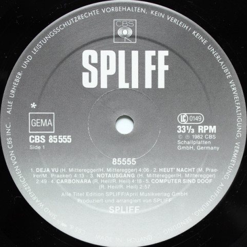 Spliff - 85555 (1982) [1LP]