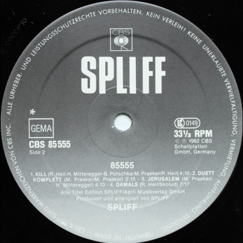 Spliff - 85555 (1982) [1LP]