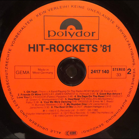 Various - Hit-Rockets '81 (1981) [1LP]