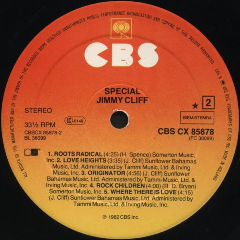 Jimmy Cliff - Special (1982) [1LP]