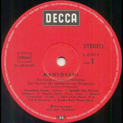 Mantovani - Ein Klang Verzaubert Millionen (1968) [1LP]