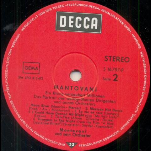 Mantovani - Ein Klang Verzaubert Millionen (1968) [1LP]