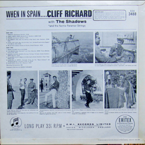 Cliff Richard & The Shadows & Norrie Paramor Strings, The - When In Spain [1LP]