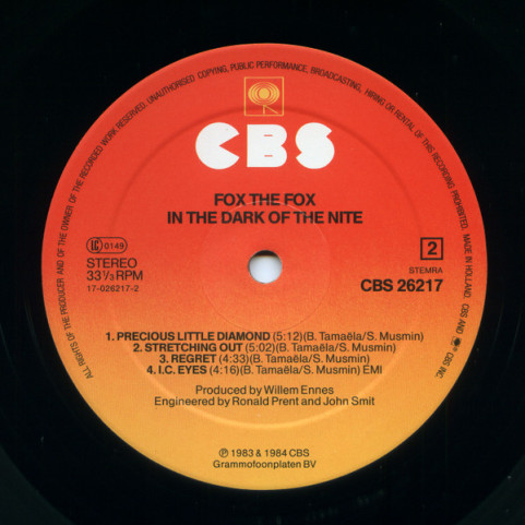 Fox The Fox - In The Dark Of The Nite.... (1984) [1LP]