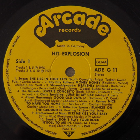 Various - Hit Explosion - 20 Original Hits, 20 Original Artists (1976) [1LP]